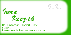 imre kuczik business card